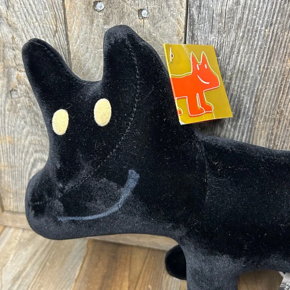 Javier Mariscal Julián the Cubist Dog plush Cha Cha Black Velvet Artist Design